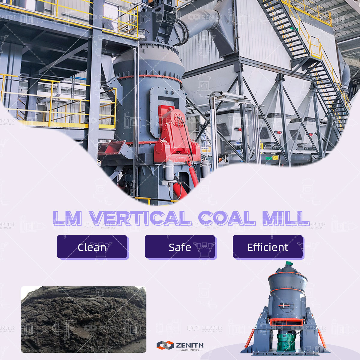 Grinding roller and table assembly of LM150M vertical mill